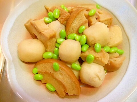 冷凍里芋と麩の煮物